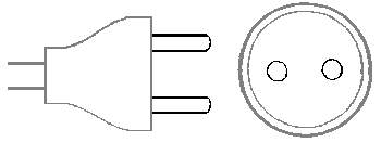 Round pin plug